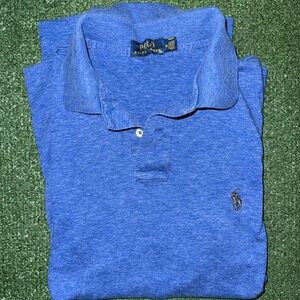 Polo by Ralph Lauren Men's Heather Blue Polo Shirt